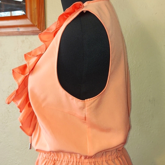 NWOT VENUS Lightweight Sleeveless Lace Up Ruffled Dress Rivet Detail - Picture 4 of 7